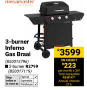 Megamaster 2 Burner Inferno Gas Braai