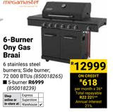 Megamaster 5 Burner Onyx Gas Braai