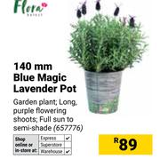 Flora 140mm Blue Magic Lavender Pot