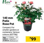 Flora 140mm Patio Rose Pot