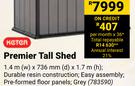 Keter Premier Tall Shed 783590