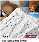 Timmo Kids' Fleece/ Sherpa Blanket 150 x 180cm