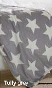 Tully Printed/Sherpa Blanket (Grey) 100 x 140cm