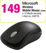 Microsoft Wireless Mobile Mouse 1000
