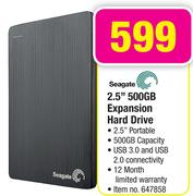 Seagate 2.5" 500GB Expansion Hard Drive