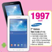 Samsung 7" Galaxy Tab 3 Lite T110-Each