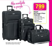 Elegant Bon Voyage 3-Piece Trolley Set