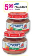 Purity 1st Foods Assorted-80ml Each