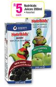 Nutrikids Juices Assorted- 200ml Each