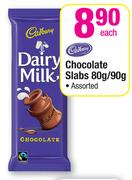 Cadbury Chocolate Slabs Assorted-80g/90g Each