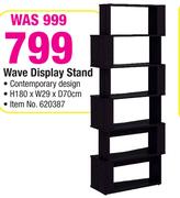Wave Display Stand 180x29x70Cm