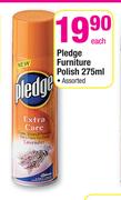 Pledge Furniture Polish-275ml Each