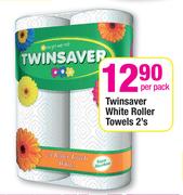 Twinsaver White Roller Towel-2's Per Pack