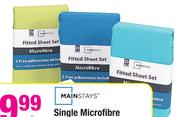 Mainstays Single Microfibre Fitted Sheet
