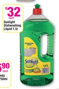 Sunlight Dishwashing Liquid-1.5L Each