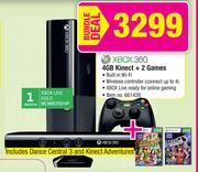 Xbox 360 4GB Kinect + 2 Games