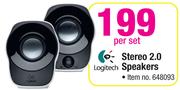 Logitech Stereo 2.0 Speakers-Per Set
