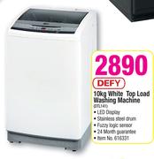 Defy 10Kg White Top Load Washing Machine DTL141