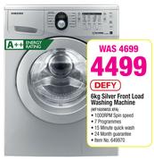 Defy 6Kg Silver Front Load Washing Machine WF1600W5S XFA