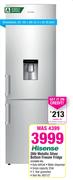 Hisense 269L Metallic Silver Bottom Freezer Fridge H359BME WD