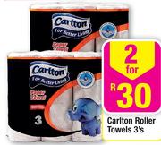 Carlton Roller Towels-2 x 3's