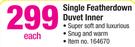 Single Featherdown Duvet Inner-Each