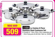 Always Home La Cuisine 8-Piece Stainless Steel Cookware Set