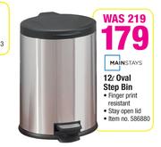 Mainstays 12L Oval Step Bin