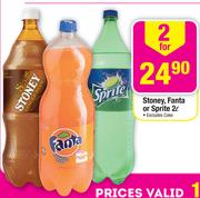 Stoney, Fanta Or Sprite(Excluding Coke)-2x2Ltr