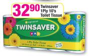 Twinsaver 1 Ply Toilet Tissue-10's