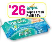 Pampers Wipes Fresh Refill-64's