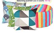 Script Pouffe Cushion Assorted Colours(50 x 30cm)