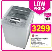LG 11kg Metallic Silver Top Load Washing Machine