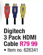 Digitech 3 Pack HDMI Cable-626341