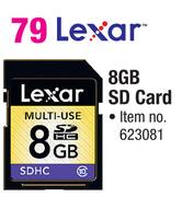 Lexar 8GB SD Card-523081-Each