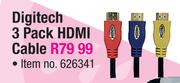 Digitech 3 Pack HDMI Cable.
