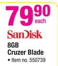 SanDisk 8GB Cruzer Blade-Each