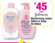 Johnson's Moisturising Lotion-500ml Or Baby Oil-500ml-Each