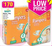 Pampers Sleep & Play Junior-58's/Maxi-68's/Mini Jp-88's/Midi-78's-Each