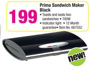 Prima Sandwich Maker Black