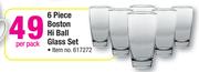 6 Piece Boston Hi Ball Glass Set-Per Pack