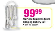 16 Piece Stainless Steel Hanging Cutlery Set
