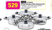 Always Home La Cusine 8 Piece Stainless Steel Cookware Set-per Set