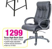 Texas High Back Chair-Each