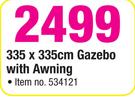 335 x 335 Gazebo With Awning
