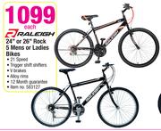 Raleigh 24" Or 26" Rock 5 Mens Or Ladies Bikes-Each