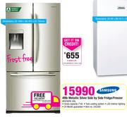 Samsung 499Ltr Metallic Silver Side by Side Fridge/Freezer RF67DEPN1 XFA