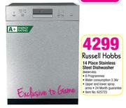 Russell Hobbs 14 Place Stainless Steel Dishwasher RHDW14SS