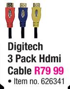 Digitech 3 Pack HDMI Cable