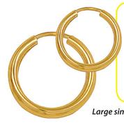 9Ct Gold And Silver Large Single Earring-Each